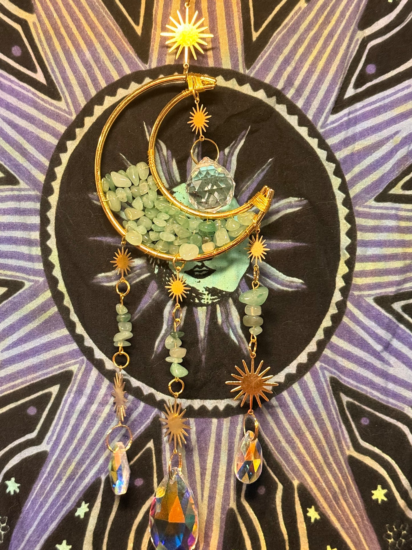 Mini crescent moon suncatcher
